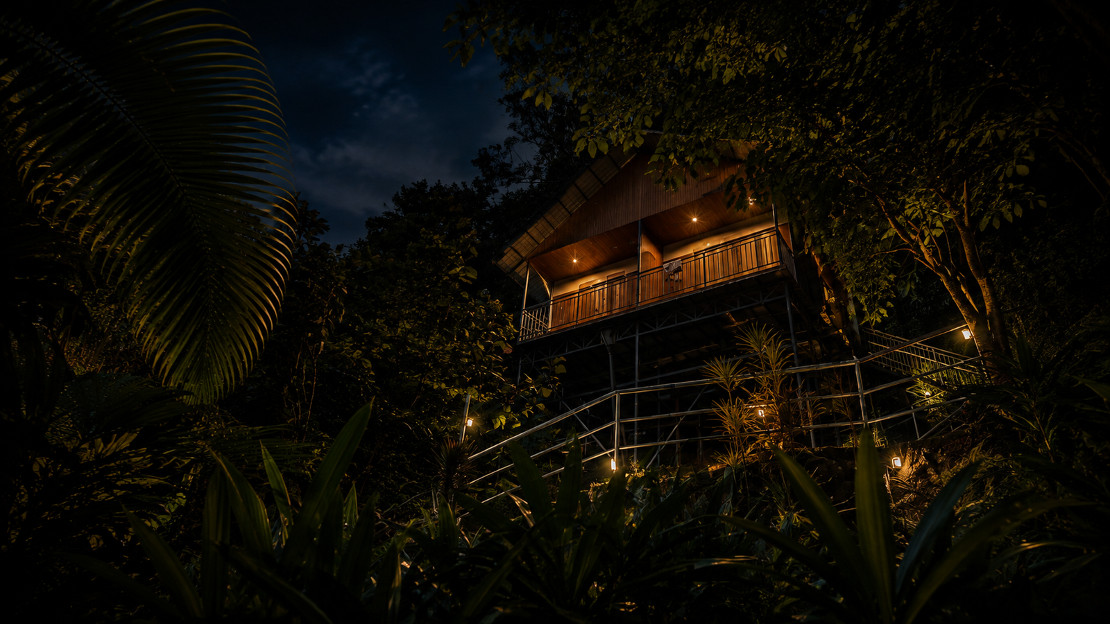 Luxury tree house stay at Canopy Hills RImage Description: Enjoy a unique tree house stay at Canopy Hills Resort, a resort in Munnar offering a memorable nature-inspired accommodation experience. Image Caption: Experience a unique tree house stay in Munnar.